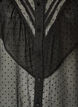 Sheer shirt blouse with dots and ruffle details, Black, Packshot image number 2