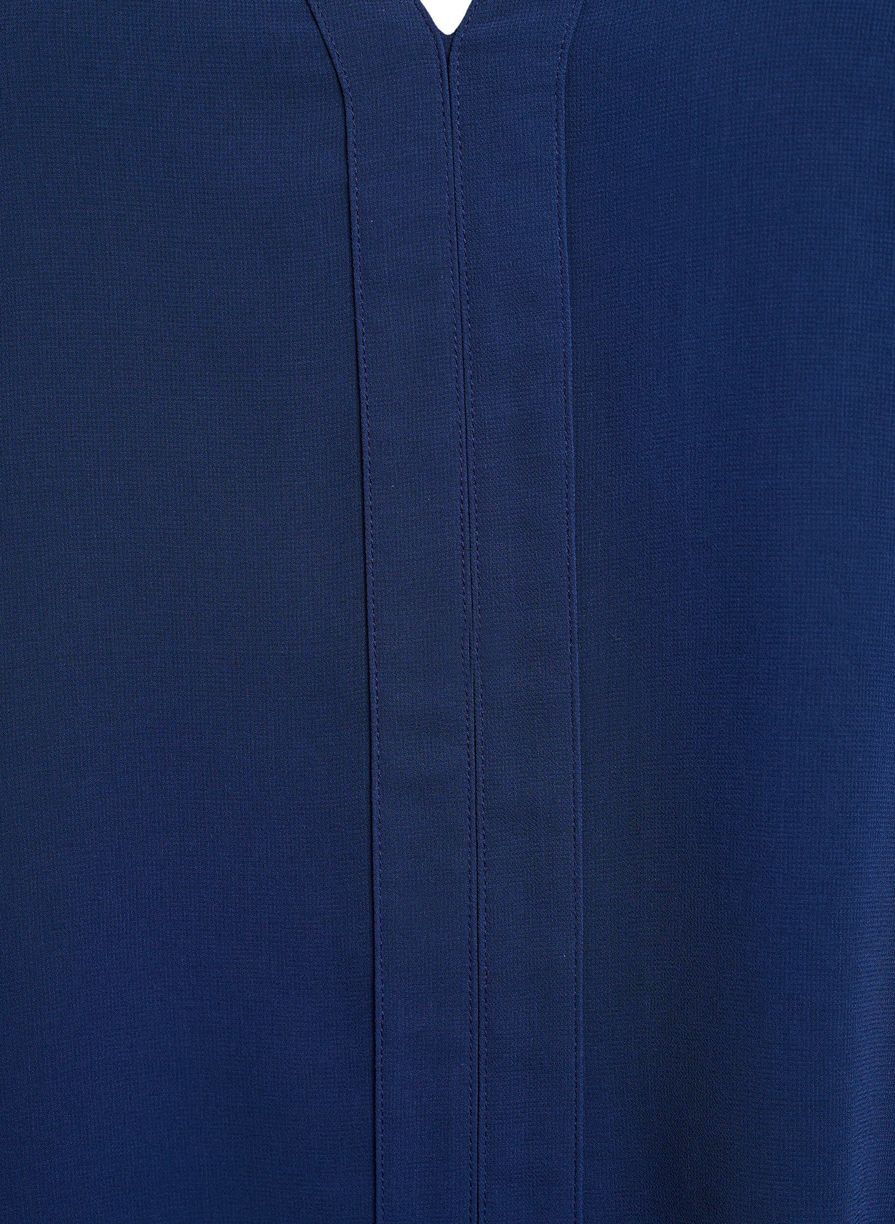 Zizzifashion Blouse with sheer sleeves and smocking, Blue, Packshot image number 2