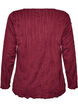 Jersey blouse with a wavy texture, Red, Packshot image number 1