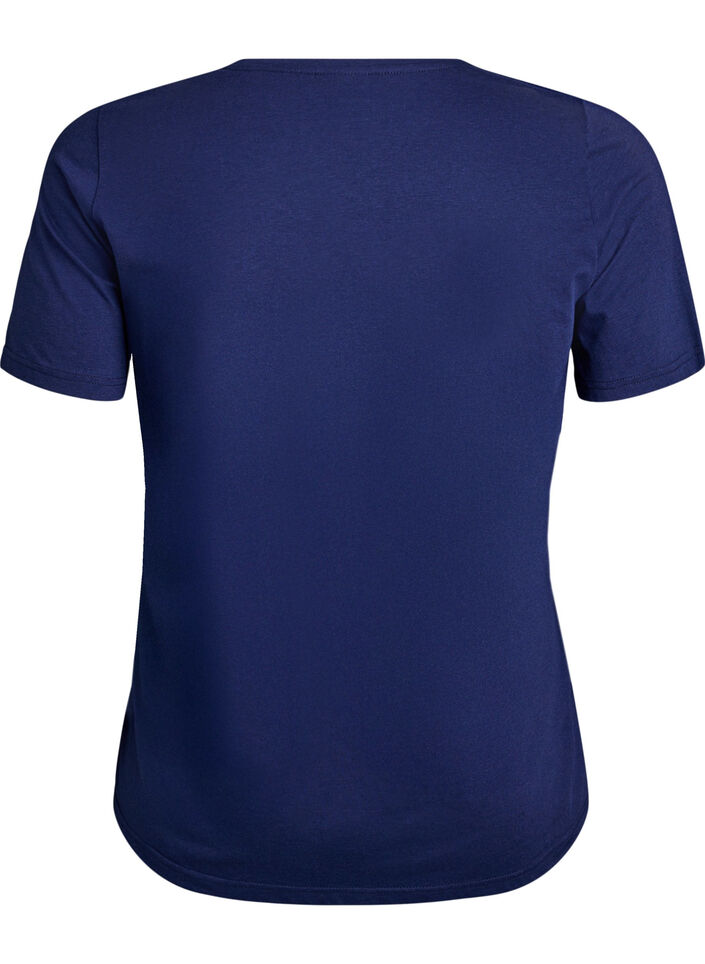 T-shirt with motif, Blue, Packshot image number 1
