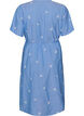 Cotton shirt dress with embroidered flowers, Light Blue, Packshot image number 1