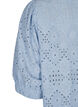 Short dress with v-neck and hole pattern, Cashmere Blue, Packshot image number 3