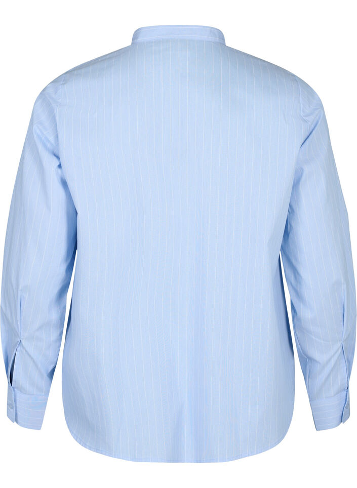FLASH - Pinstripe Shirt, Light Blue Stripe, Packshot image number 1