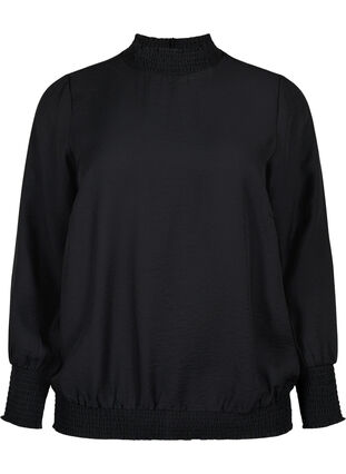 Viscose blouse, Black, Packshot image number 0