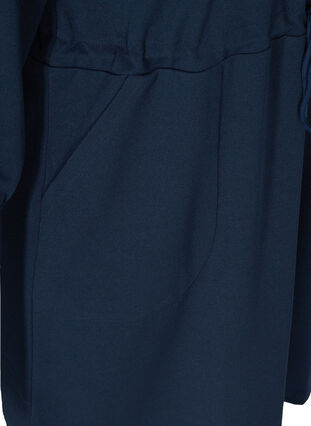 Long-sleeved tunic with pockets, Navy Blazer, Packshot image number 3