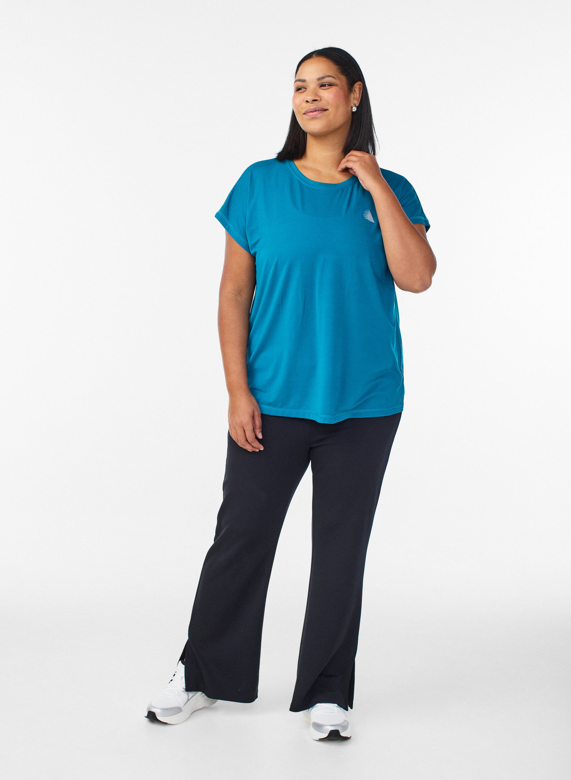 Zizzifashion Solid-coloured training T-shirt, Green, Model image number 1