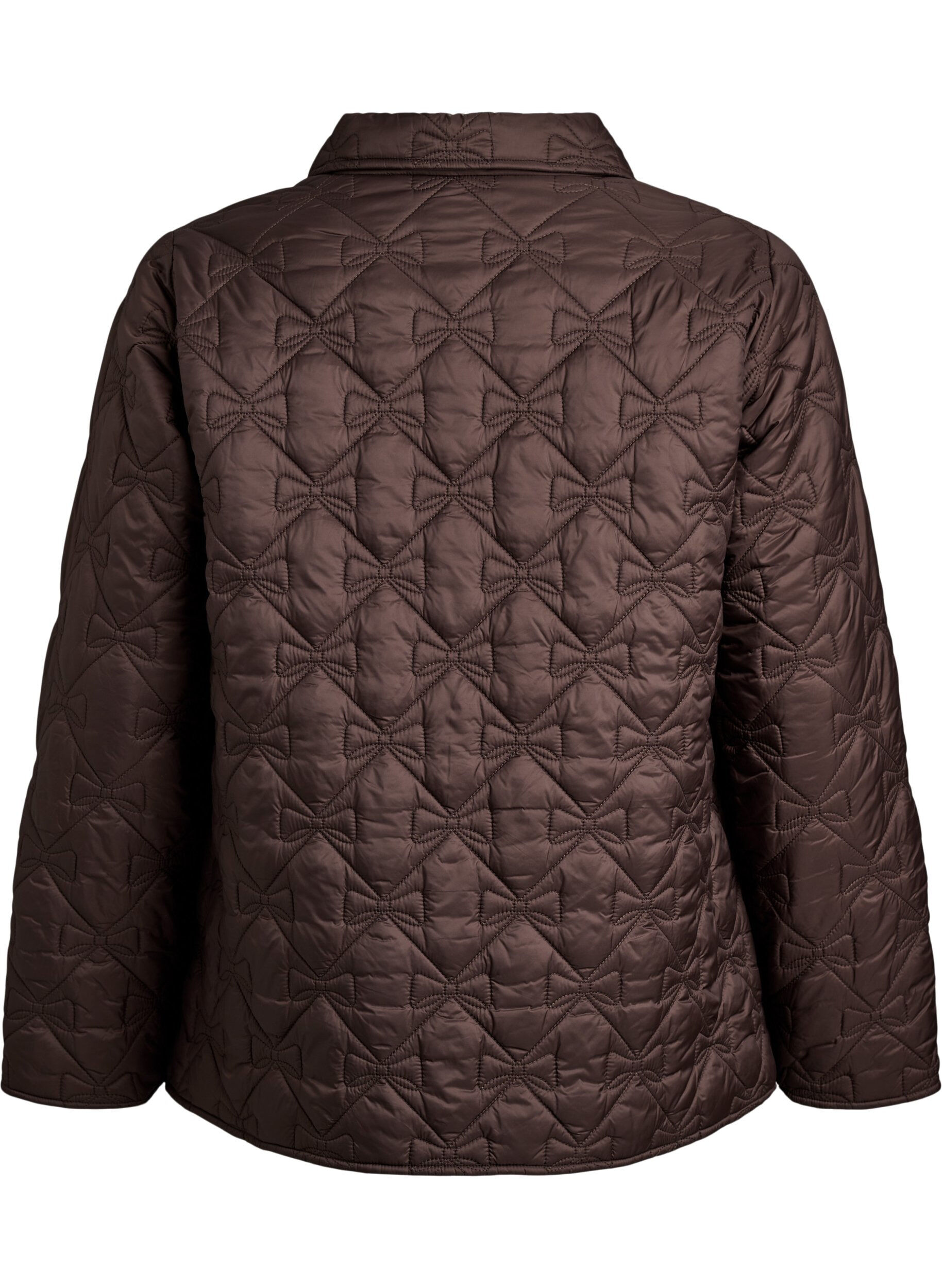 ZizzifashionLightly padded jacket with decorative quilting, Brown, Packshot image number 1