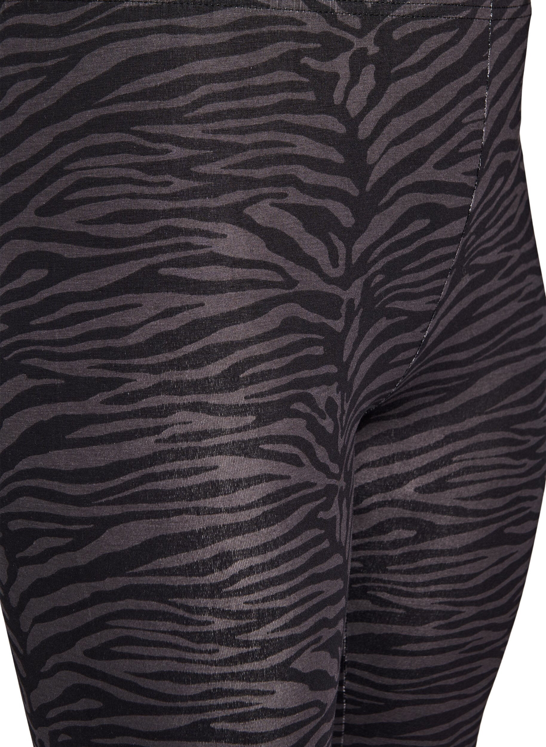 Zizzifashion Viscose leggings with print, Black, Packshot image number 2