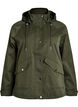 Short spring jacket with a detachable hood, Green, Packshot image number 0