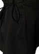 Blouse in a cotton blend with a V-neck and tie-string, Black, Packshot image number 3