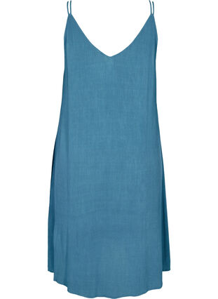Button-through beach dress in viscose, Midnight , Packshot image number 1
