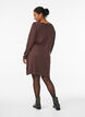 Knitted dress in cotton-viscose blend, Brown, Model image number 2