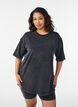 Sporty cotton t-shirt with a washed effect, Black, Model image number 0