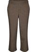 Trousers with small check pattern and straight legs, Brown, Packshot image number 0