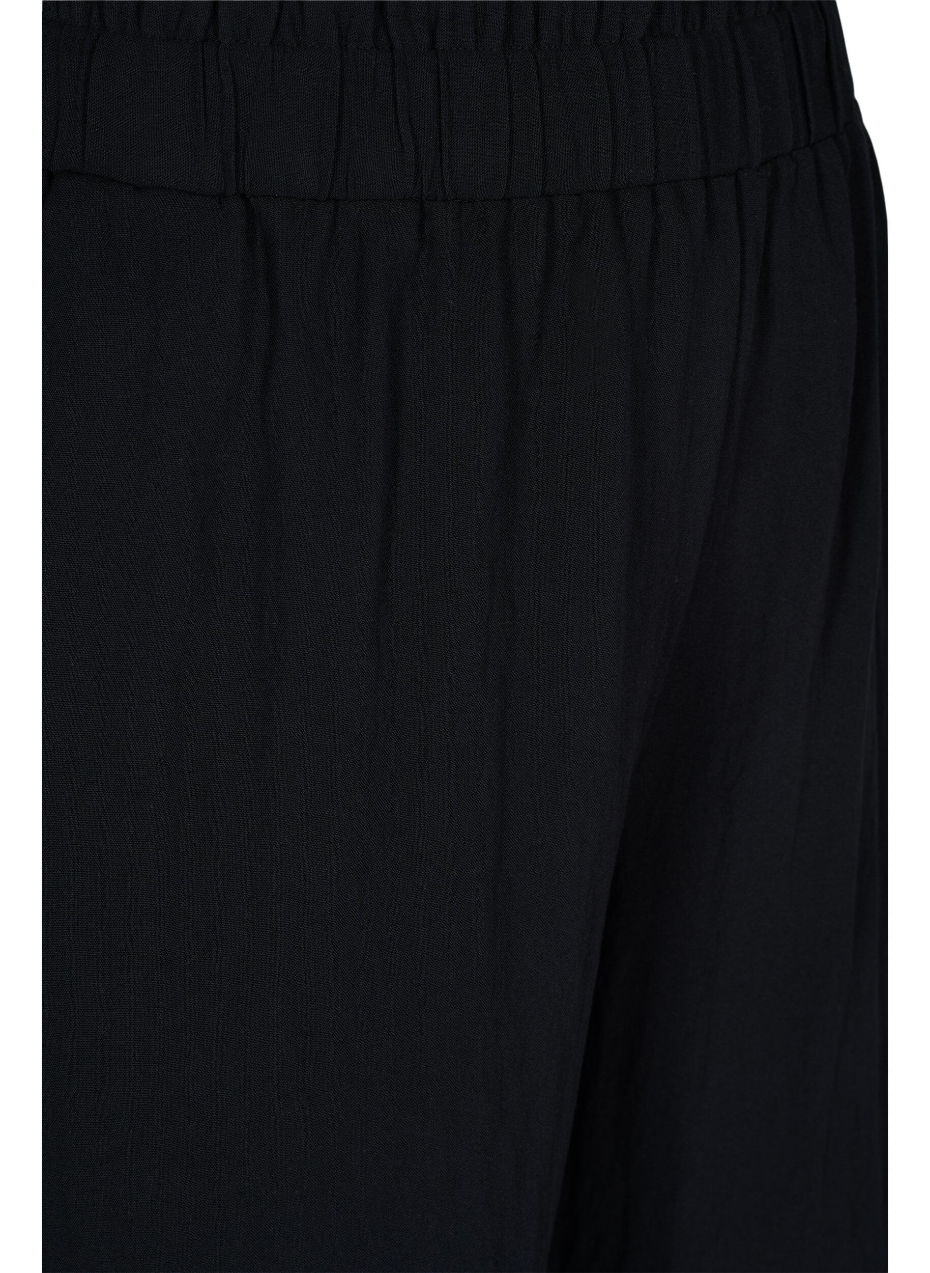 Zizzifashion Loose shorts in viscose, Black, Packshot image number 2