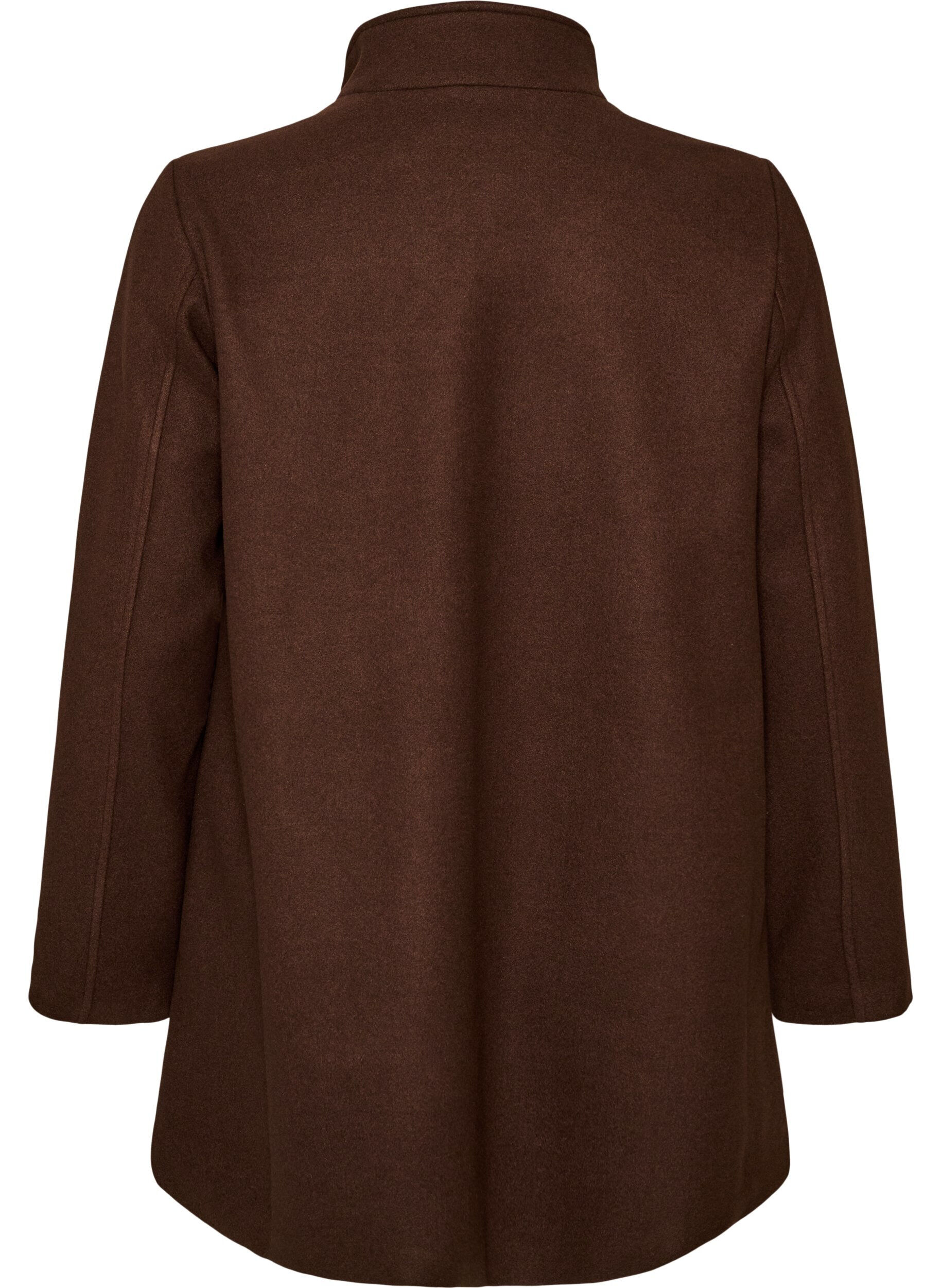ZizzifashionShort coat with A-line shape, Brown, Packshot image number 1