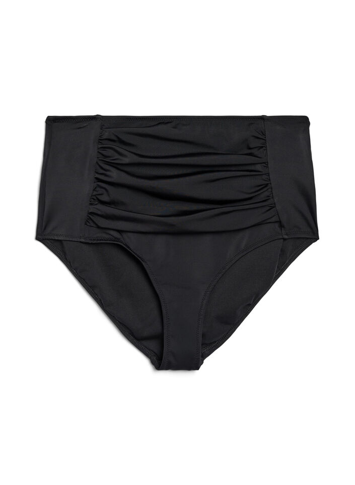 High waisted bikini bottoms, Black, Packshot image number 0