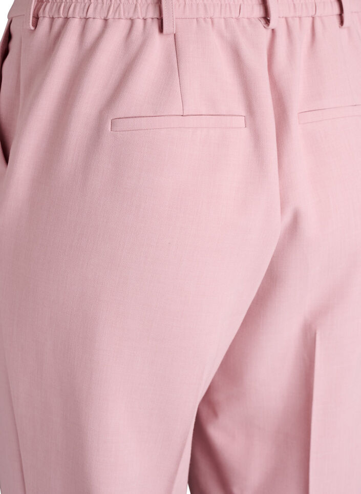 Tailored trousers with a high waist and straight fit, Rose, Packshot