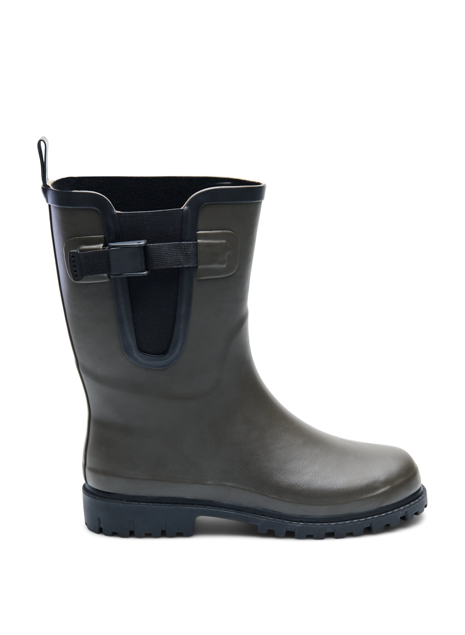 Zizzifashion Long wide fit rubber boots, Tarmac, Packshot image number 0