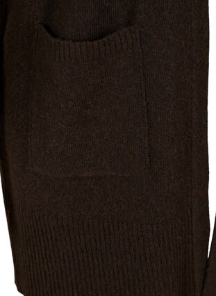 Marled knit cardigan with pockets, Coffee Bean Mel., Packshot image number 3
