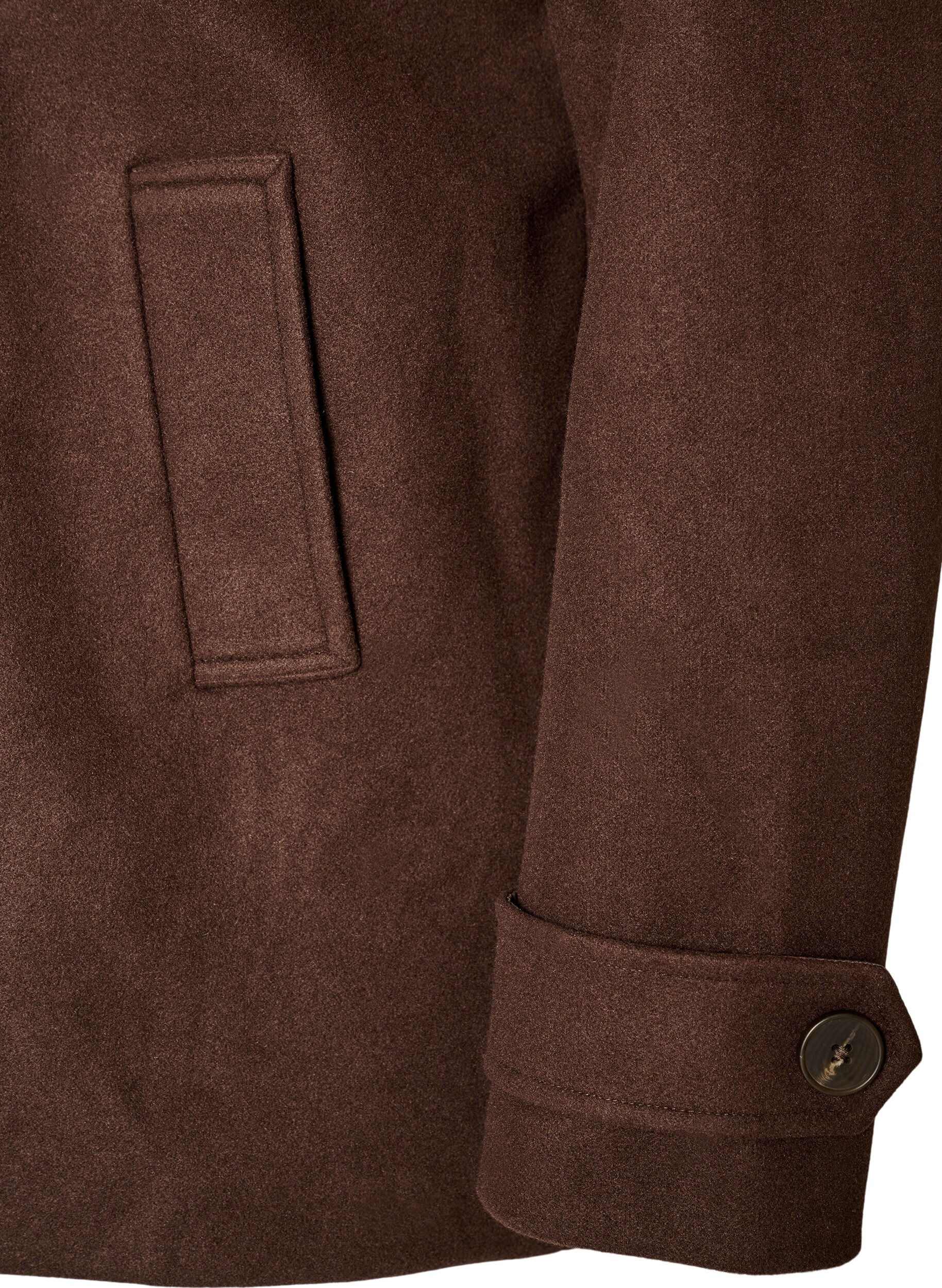 ZizzifashionShort coat with double-breasted button closure, Brown, Packshot image number 3