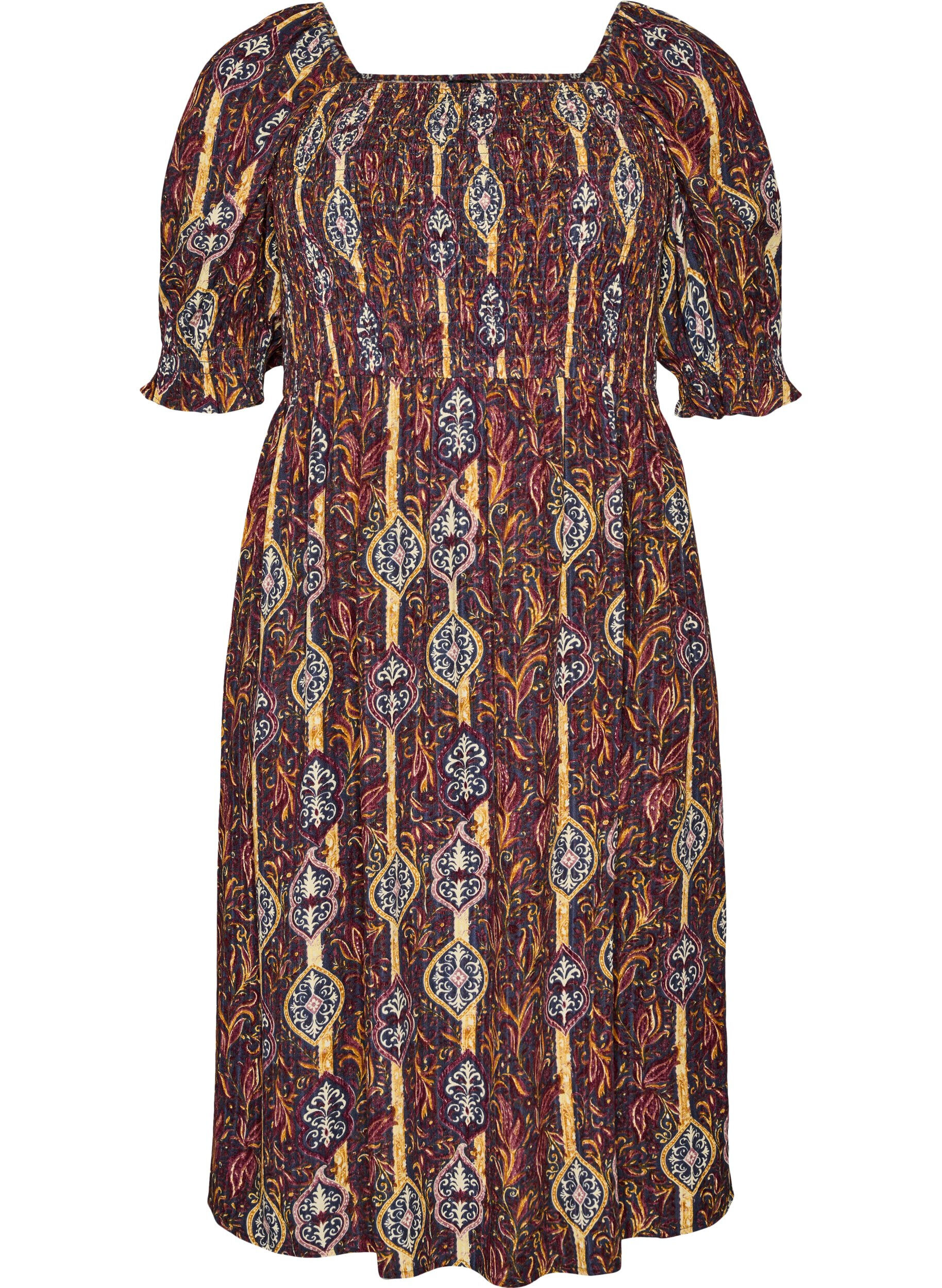 ZizzifashionSummer dress in viscose with paisley print, Purple, Packshot image number 0