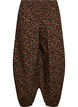 Balloon trousers with a high waist and all-over pattern, Brown, Packshot image number 1