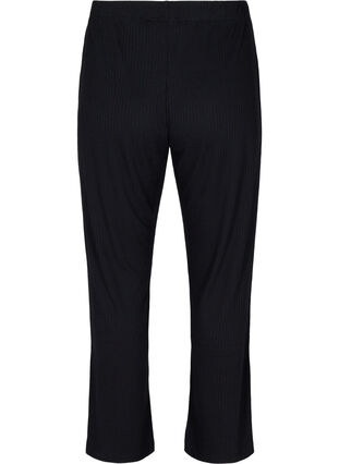 Loose trousers made from ribbed material, Black, Packshot image number 1