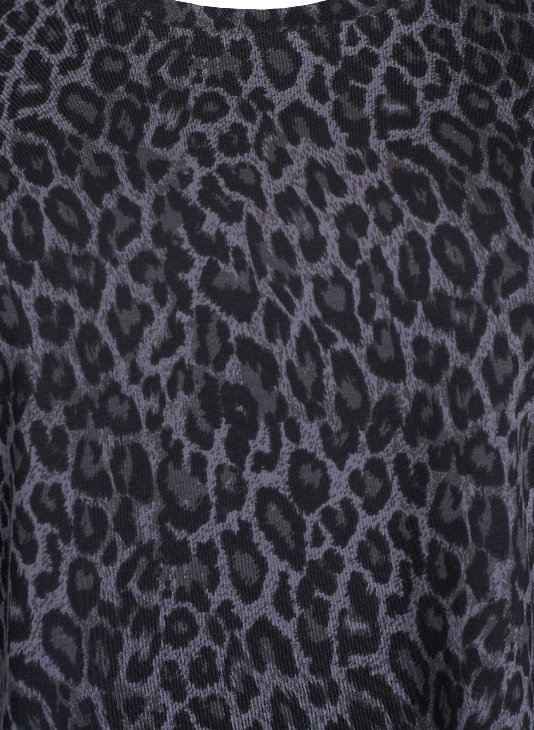 Zizzifashion T-shirt with round neck and all-over print, Grey, Packshot image number 2