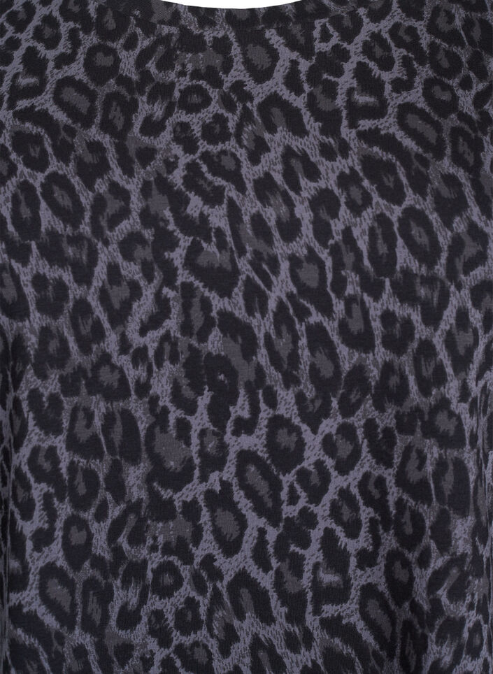 T-shirt with round neck and all-over print, Grey, Packshot image number 2