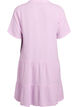 Short A-line dress in cotton muslin, Purple, Packshot image number 1
