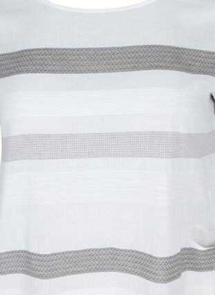 Striped, short-sleeved dress, White Stripe, Packshot image number 2