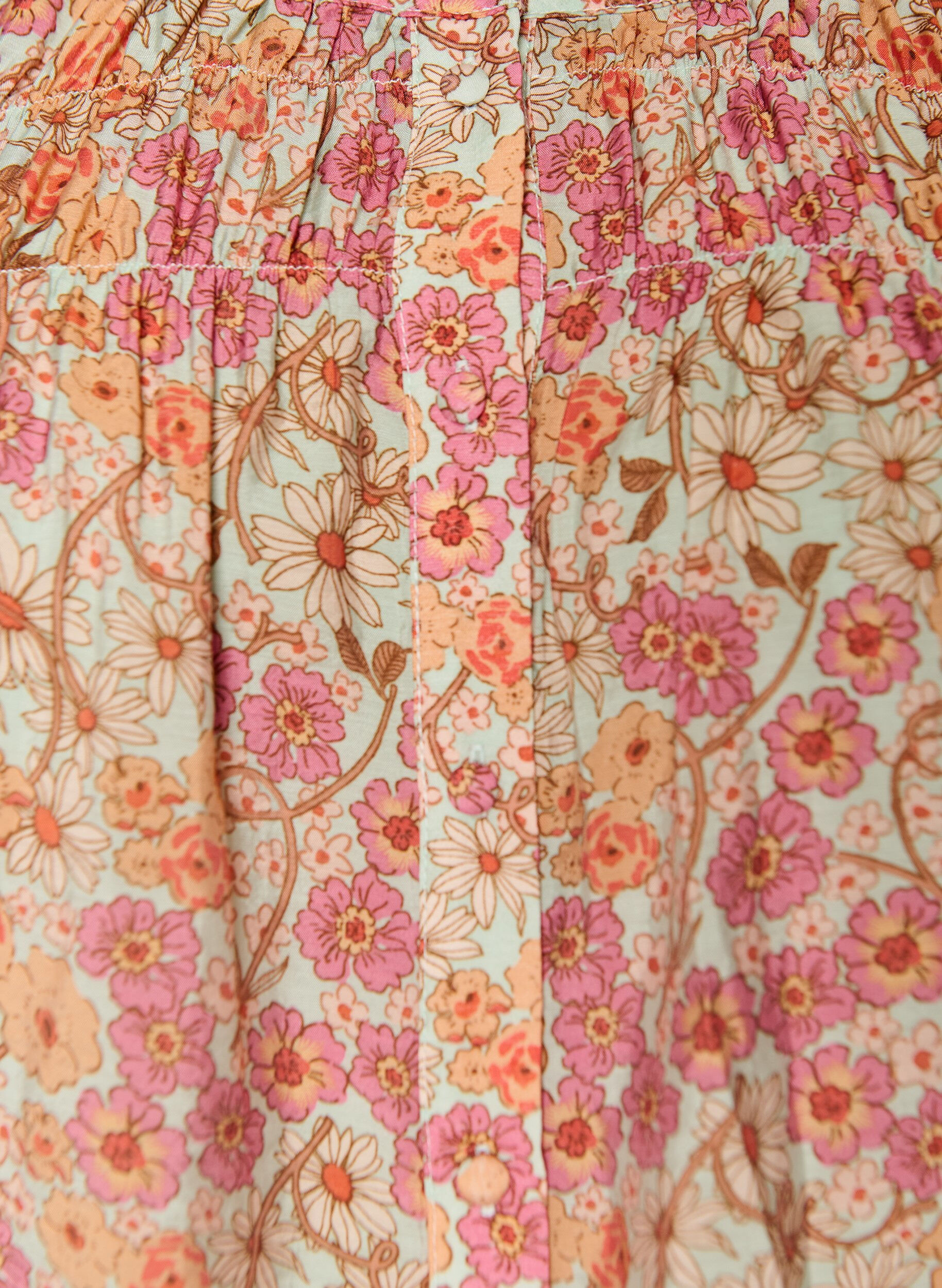 Zizzifashion Floral print viscose blouse, Orange, Packshot image number 2