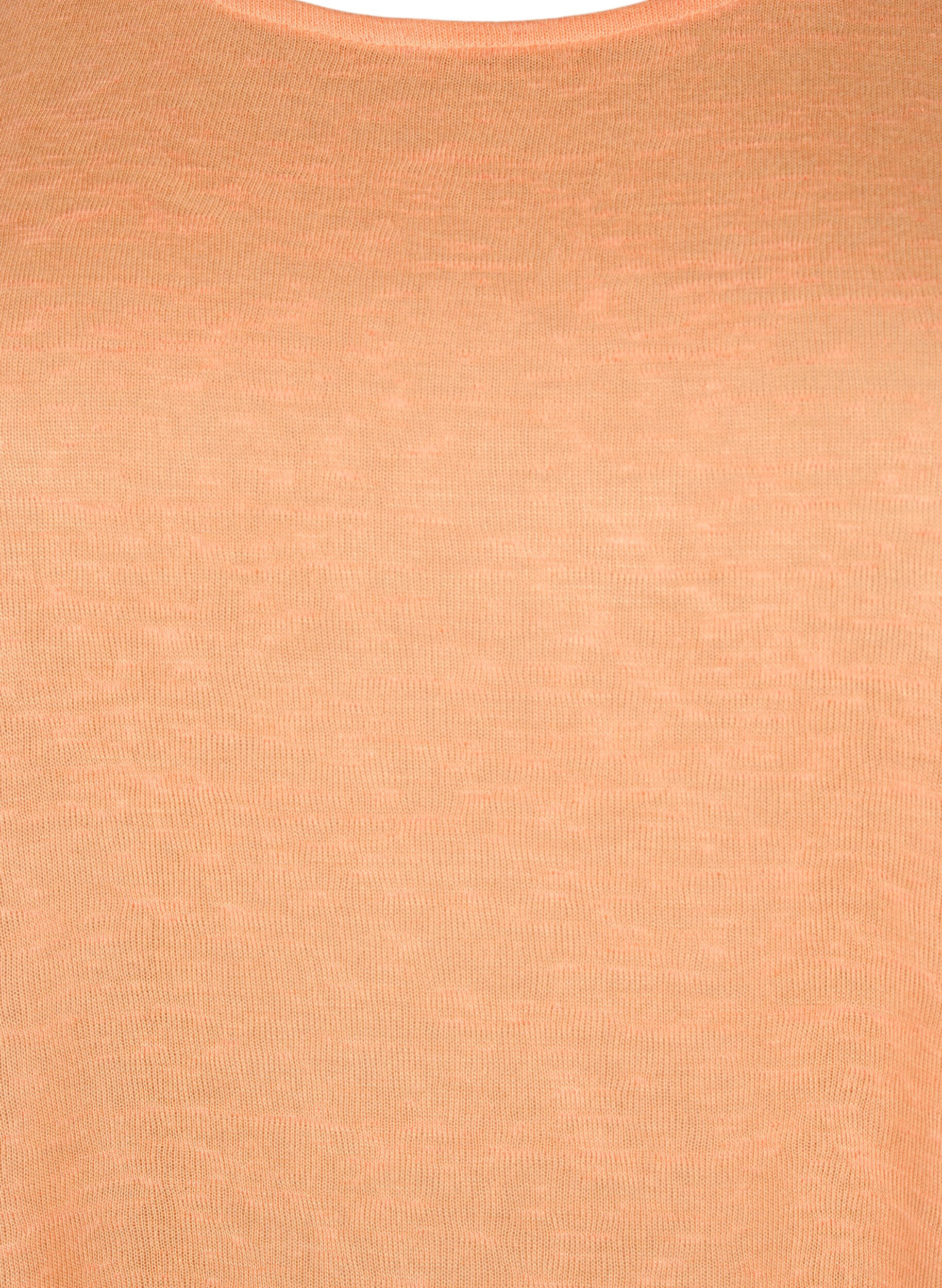 Zizzifashion Top with structure and round neckline, Mock Orange, Packshot image number 2