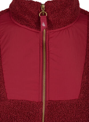 Teddy sports jacket with zip, Pomegranate, Packshot image number 2