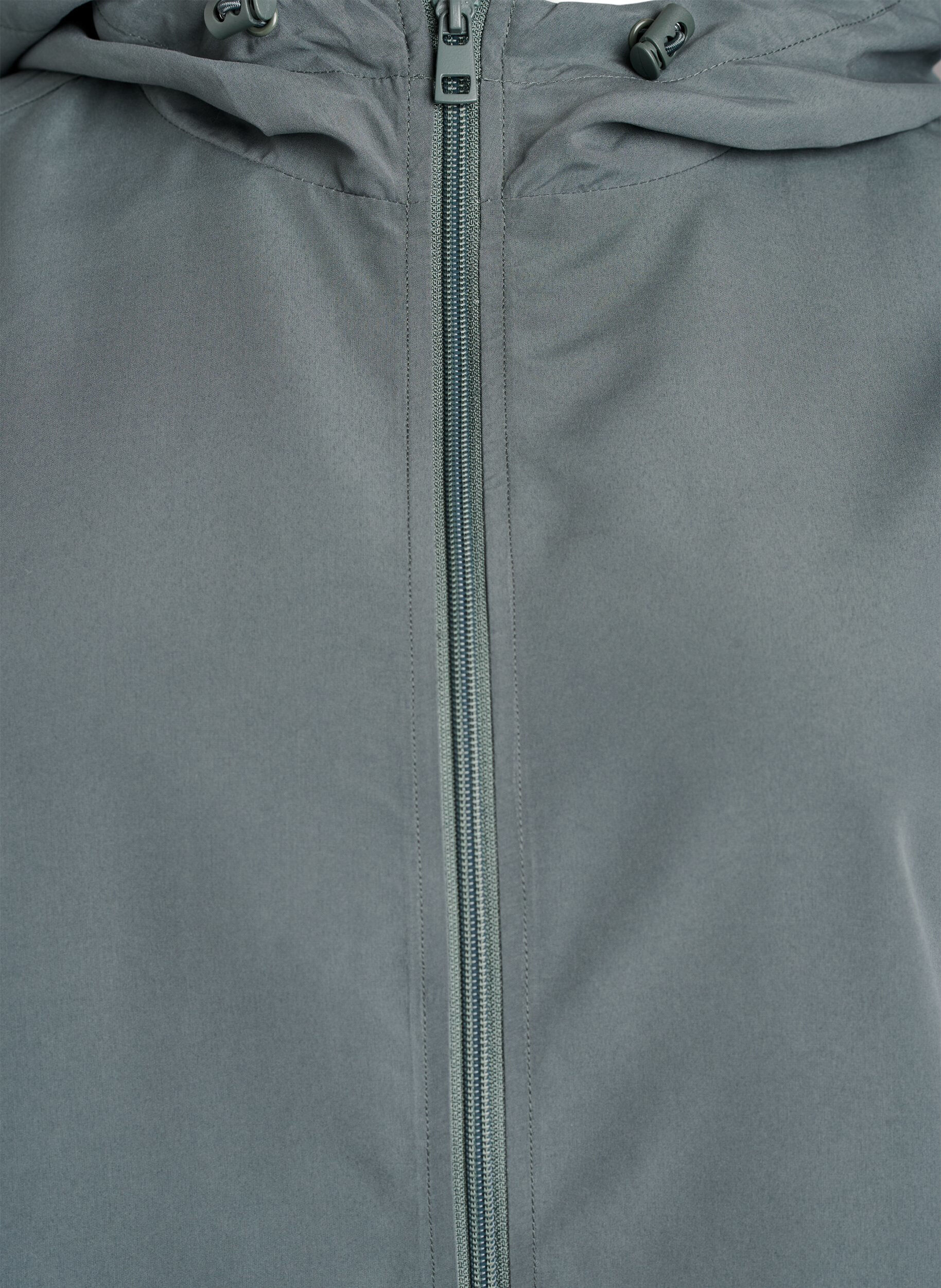 ZizzifashionLightweight jacket with a hood and zipper, Green, Packshot image number 2