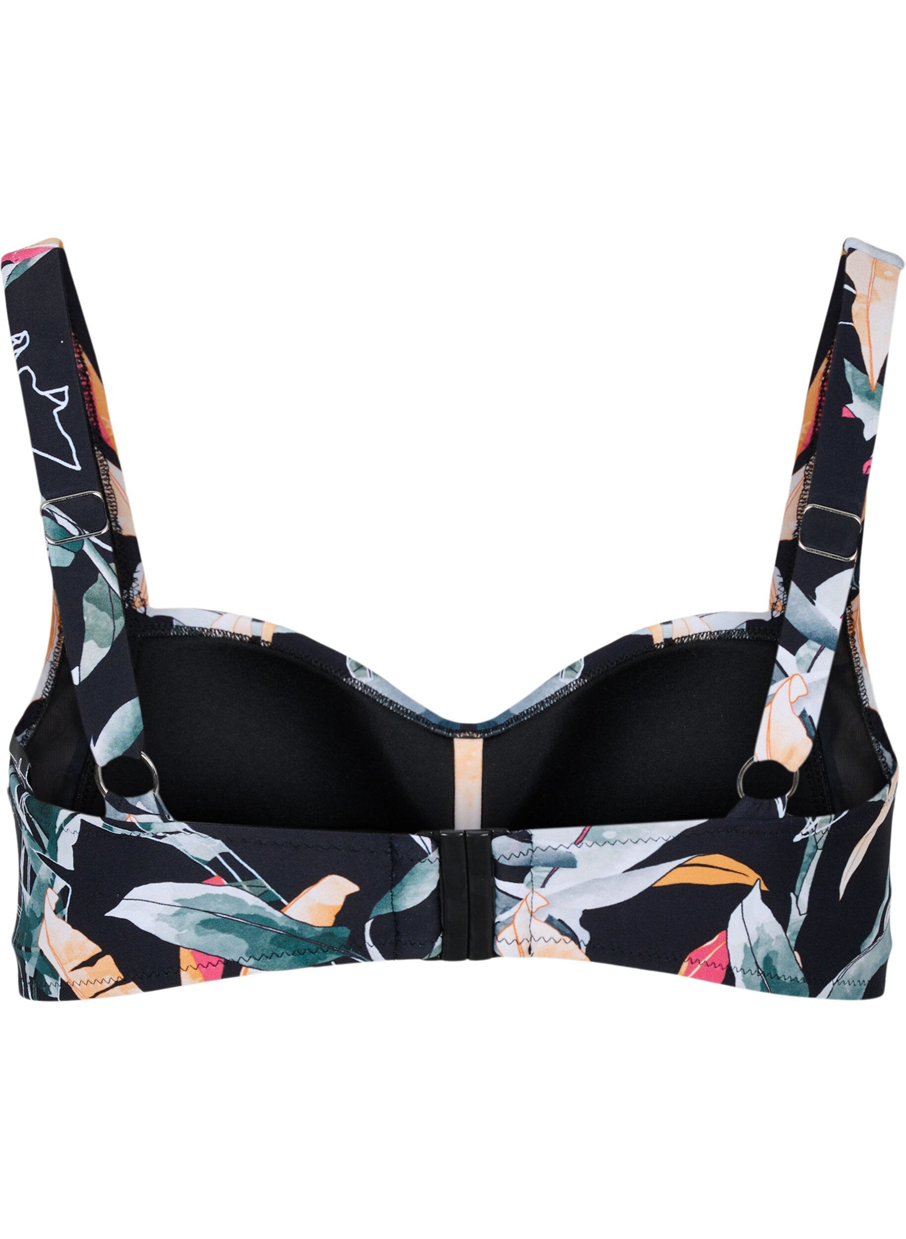 Zizzifashion Printed bikini top, Leaf Print, Packshot image number 1
