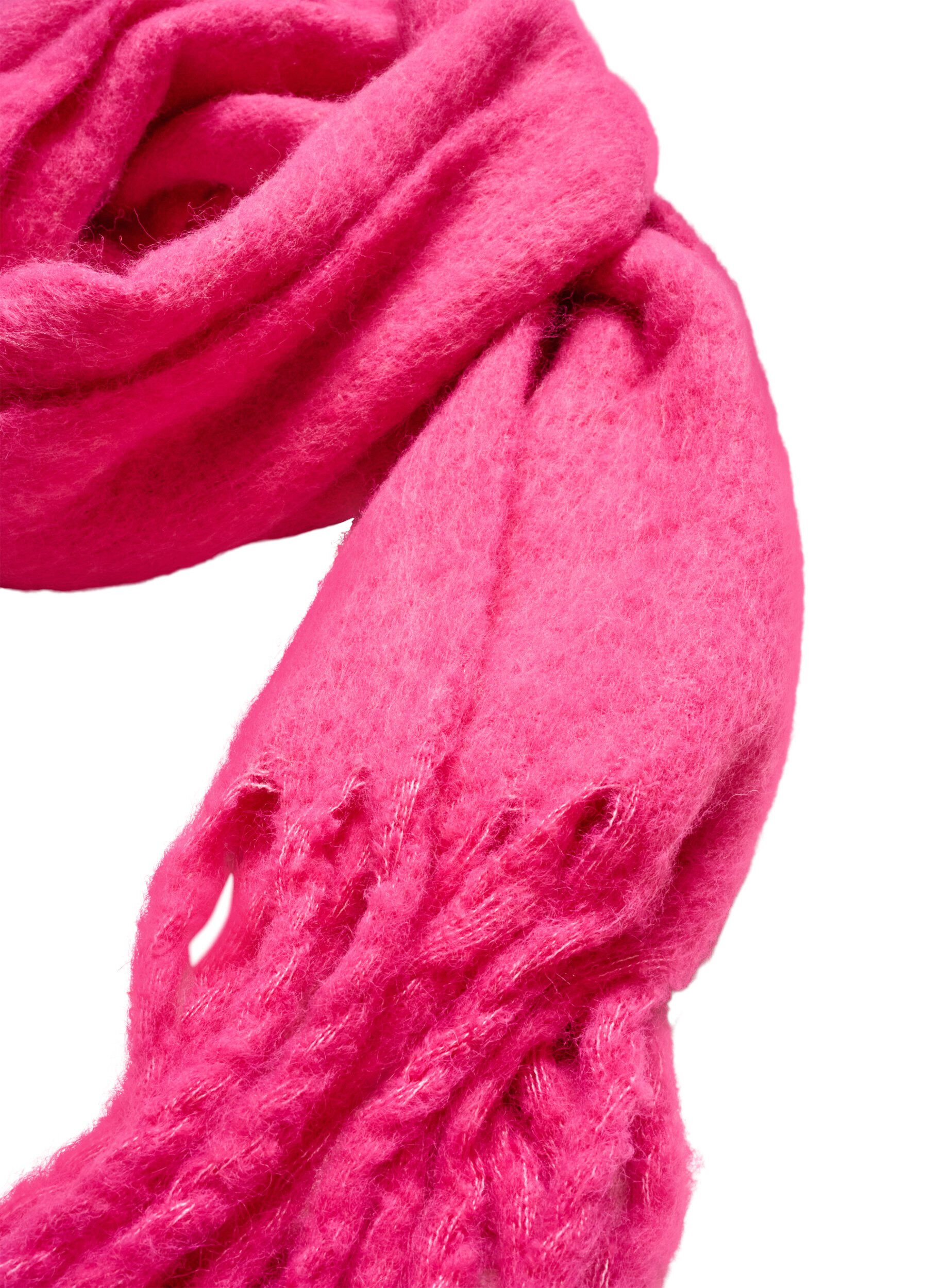 ZizzifashionSoft scarf with fringes, Pink, Packshot image number 1