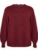 Knitted blouse with wavy edges, Red, Packshot image number 0