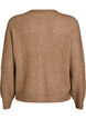 Rib knit cardigan with buttons, Brown, Packshot image number 1