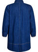 Short denim dress with collar and button fastening, Blue, Packshot image number 1