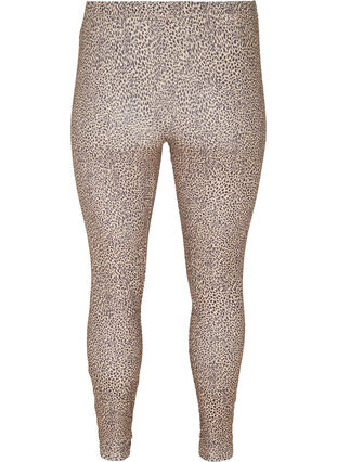 Long leggings with leopard print, Black MiniLeo AOP, Packshot image number 1