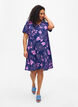 FLASH - V-neck dress with floral print, Medieval Blue Flower, Model image number 2