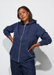 Hooded sweatshirt with a zip and pockets, Blue, Model image number 3