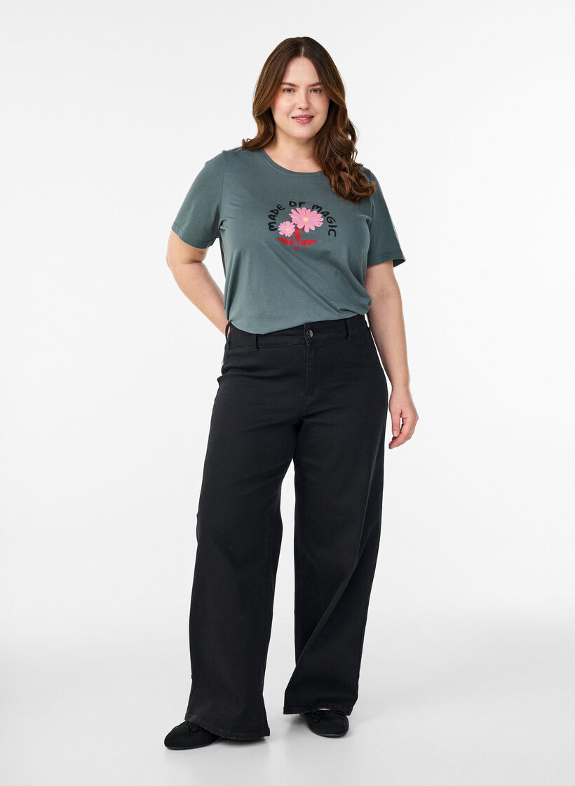 FLASH - T-shirt with print, Green, Model image number 1