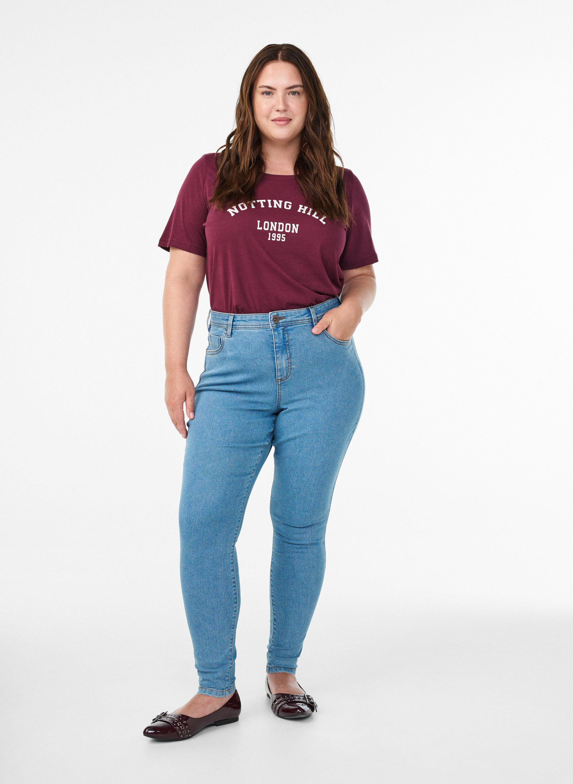 ZizzifashionT-shirt with motif, Red, Model image number 1