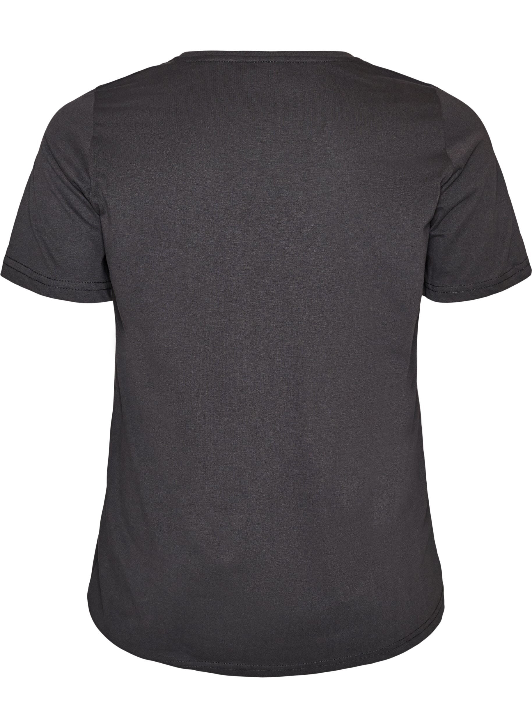 Zizzifashion T-shirt with motif, Grey, Packshot image number 1
