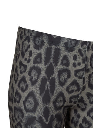 Leopard print cycling shorts, Grey Leo AOP, Packshot image number 2