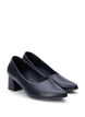 Wide fit - Leather pump with pointed toe, Black, Packshot image number 1