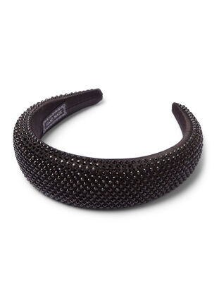 Hairband with black jewels, Black, Packshot image number 0